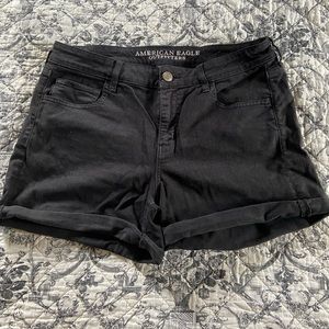 Black super stretch American eagle shorts
